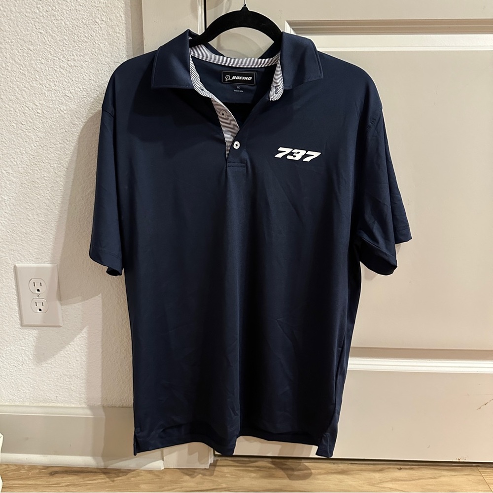 Navy Size M 737 Polo Shirt for